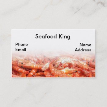 Fresh Shrimps Or Prawn On Display Business Card by asiastockimages at Zazzle
