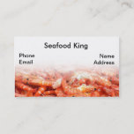 Fresh Shrimps Or Prawn On Display Business Card at Zazzle