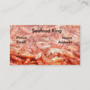 Fresh Shrimps or Prawn on Display Business Card