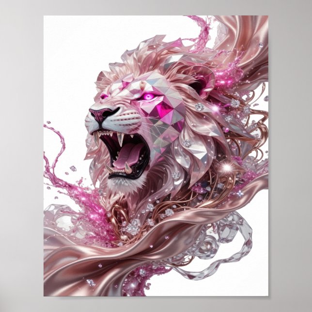Fresh Silver LION KING Statement Design Poster (Front)
