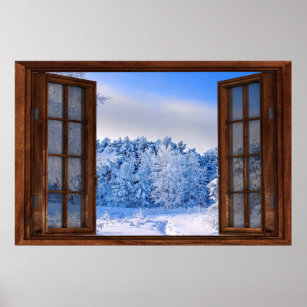 Snowy Window View Art Print for Sale by MetallicWings15