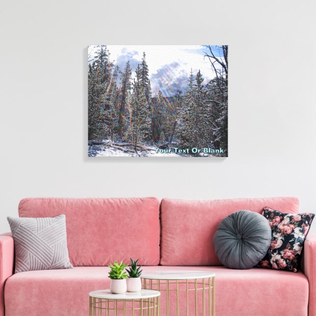 Fresh Snow On Rapid Lightning Canvas Print (Insitu(LivingRoom))