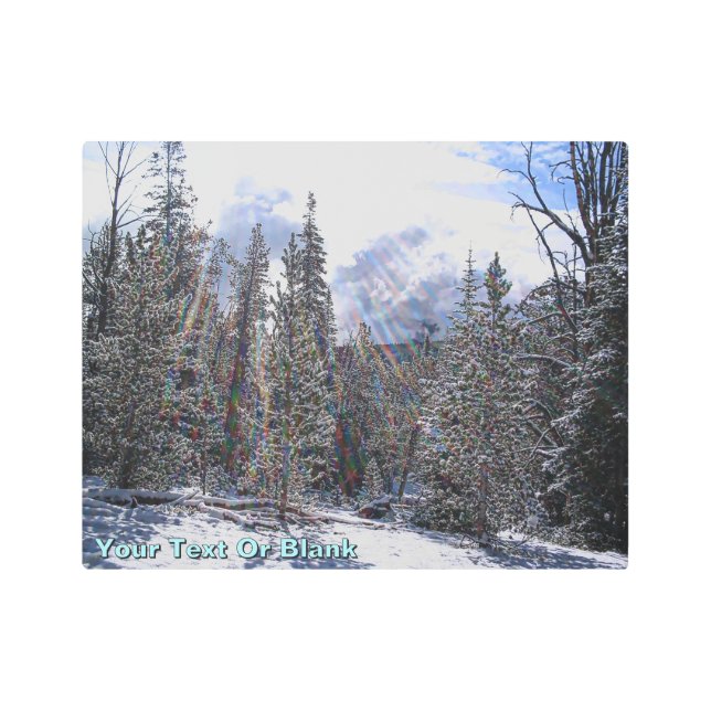 Fresh Snow On Rapid Lightning Metal Print (Front)