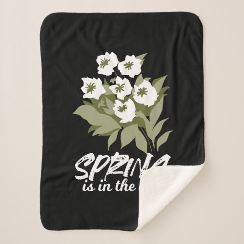 Fresh Spring Bouquet Art _ Spring is in the Air  Sherpa Blanket