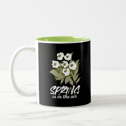 Fresh Spring Bouquet Art _ Spring is in the Air  Two_Tone Coffee Mug