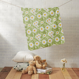 Fresh Spring Daisy Vector Art Baby Blanket