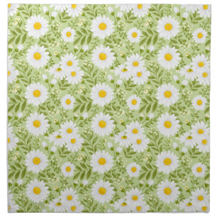 Fresh Spring Daisy Vector Art Cloth Napkin