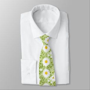 Fresh Spring Daisy Vector Art Neck Tie