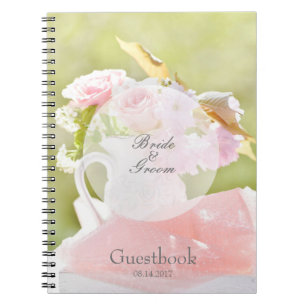 Fresh Spring Flower Bouquet Wedding guest book