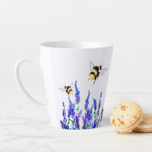 Fresh Spring Flowers and Bees Flying Mug