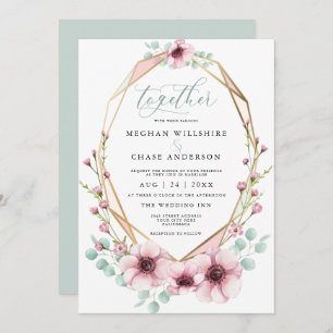 Fresh Spring Flowers and  Foliage BarefootBride™ Invitation