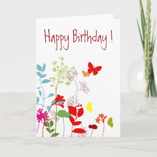 Fresh Spring, Happy Birthday ! - Customize Card (Front)