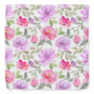 Fresh Spring Vibe: Pink and Purple Floral Design Bandana