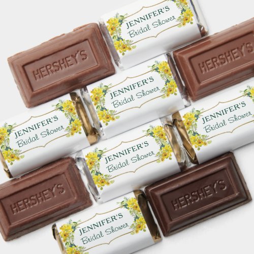 Fresh Spring Yellow Floral Bridal Shower  Hersheys Miniatures