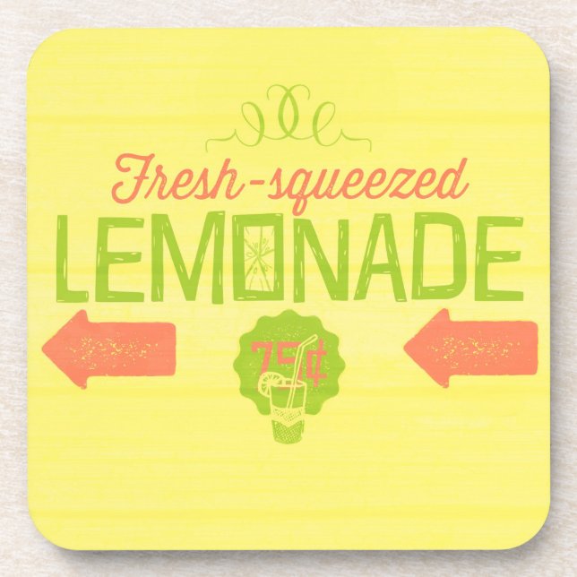 Fresh Squeezed Lemonade Beverage Coaster (Front)