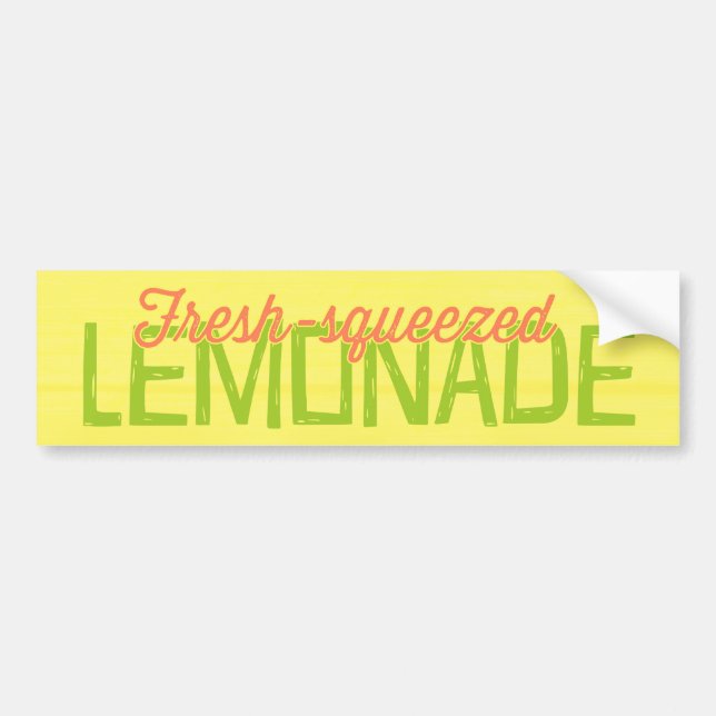 Fresh Squeezed Lemonade Bumper Sticker (Front)