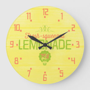 Fresh Squeezed Lemonade Large Clock