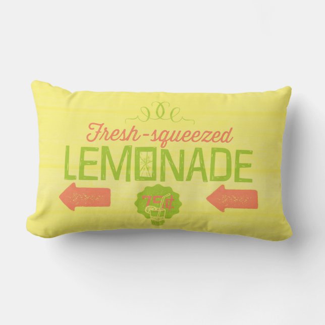 Fresh Squeezed Lemonade Lumbar Pillow (Front)