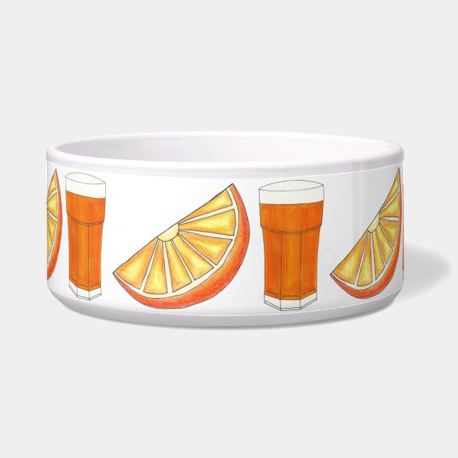 Fresh Squeezed OJ Orange Juice Citrus Fruit Slice Bowl (Front)