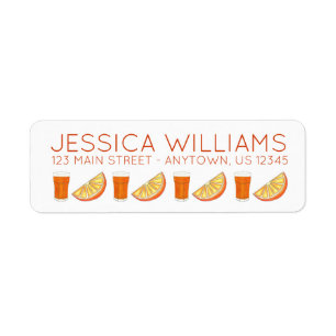 Fresh Squeezed OJ Orange Juice Citrus Fruit Slice Label