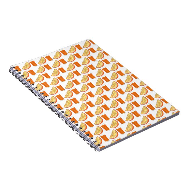 Fresh Squeezed OJ Orange Juice Citrus Fruit Slice Notebook (Right Side)