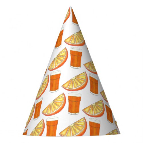 Fresh Squeezed OJ Orange Juice Citrus Fruit Slice Party Hat