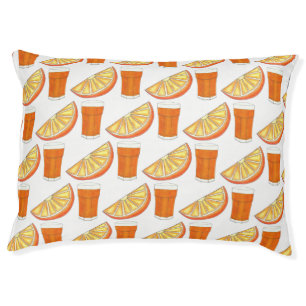 Fresh Squeezed OJ Orange Juice Citrus Fruit Slice Pet Bed