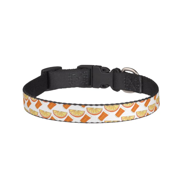 Fresh Squeezed OJ Orange Juice Citrus Fruit Slice Pet Collar (Front)
