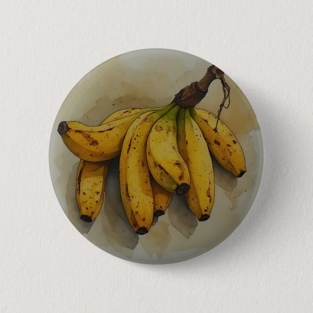 Fresh Stack of Bananas Button (Front)