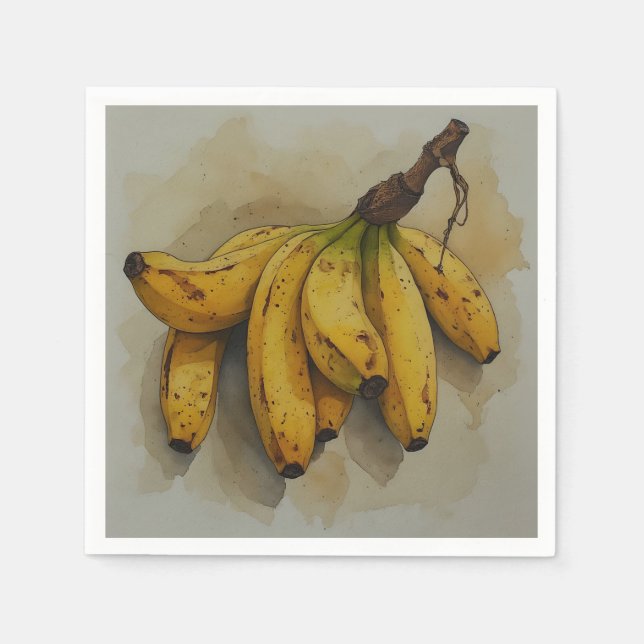 Fresh Stack of Bananas Napkins (Front)