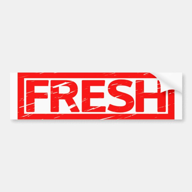 Fresh Stamp Bumper Sticker (Front)