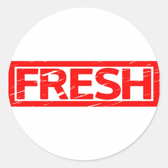Fresh Stamp Classic Round Sticker (Front)