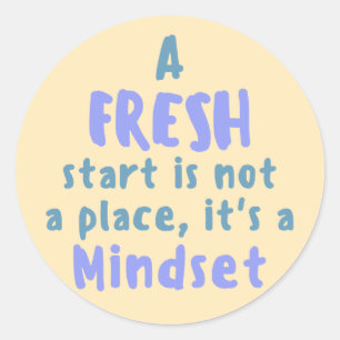 Fresh Start Classic Round Sticker