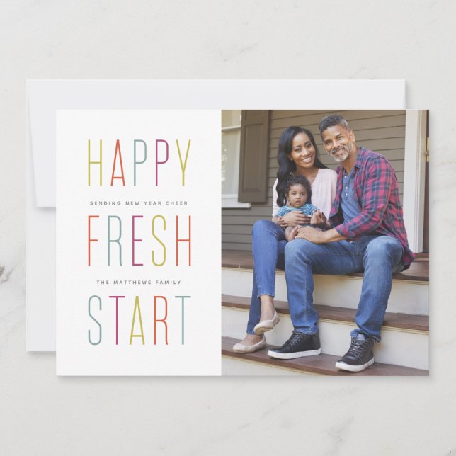 Fresh start happy new year moving announcement (Front)