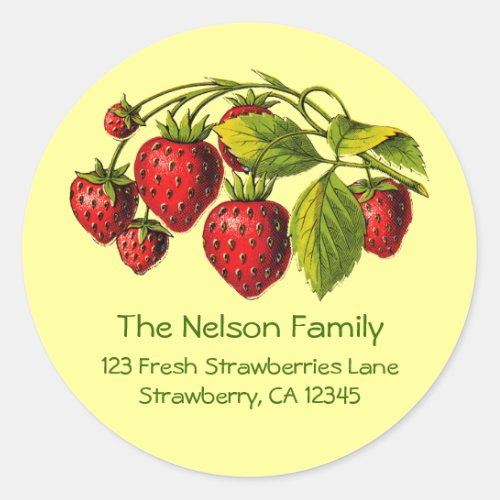 Fresh Strawberries Address Label