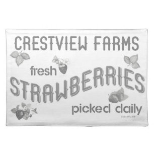 FRESH STRAWBERRIES CLOTH PLACEMAT