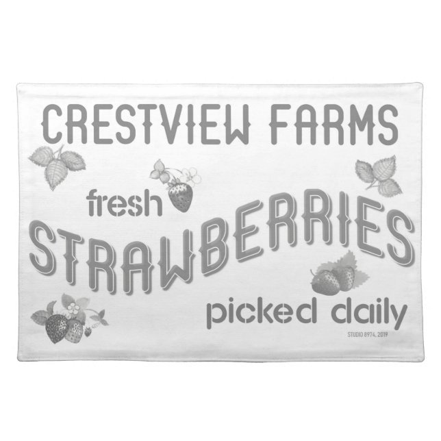 FRESH STRAWBERRIES CLOTH PLACEMAT (Front)