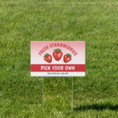 Fresh Strawberries Pick Your Own Strawberries Sign (Insitu)