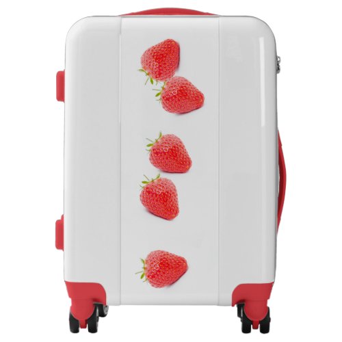 Fresh Strawberries Print Suitcase