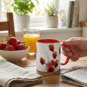 Fresh Strawberries Splash Mug