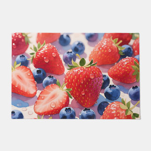 Fresh Strawberry Blueberry Burst Doormat