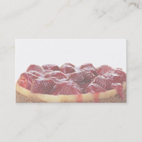 fresh strawberry cheesecake business card