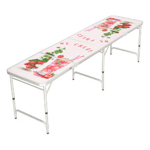 Fresh Strawberry Drink Party Beer Pong Table