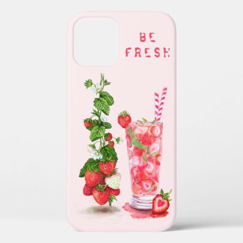 Fresh Strawberry Juice Cool Drink _ Summer Fruits  iPhone 12 Pro Case