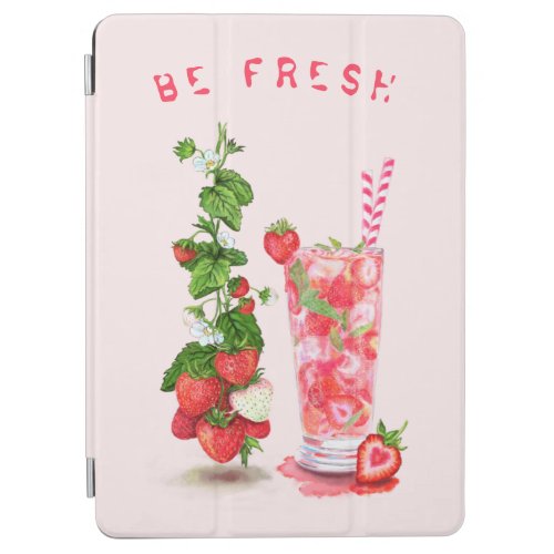 Fresh Strawberry Juice Cool Drink _ Summer Fruits  iPad Air Cover