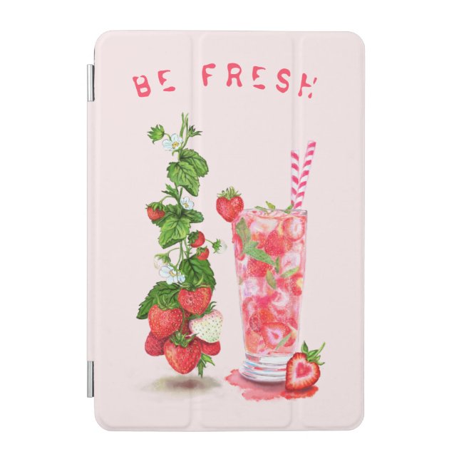 Fresh Strawberry Juice Cool Drink - Summer Fruits  iPad Mini Cover (Front)