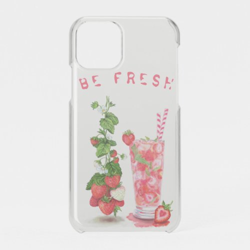 Fresh Strawberry Juice Cool Drink _ Summer Fruits  iPhone 11 Pro Case