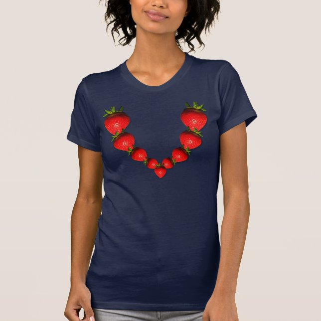 Fresh Strawberry Necklace T-Shirt (Front)