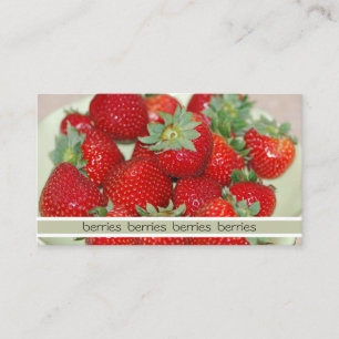 Fresh Strawberry Photograph Business Card