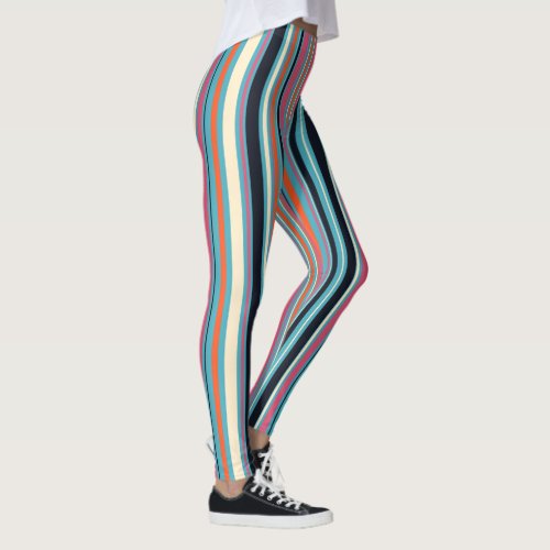 Fresh Stripe Pattern Leggings